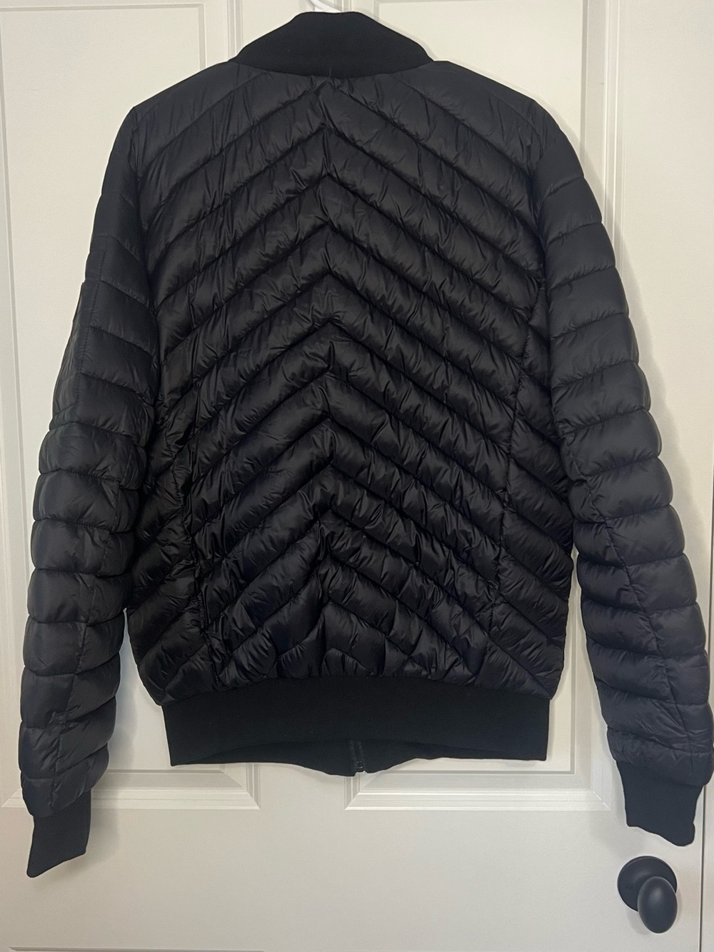 Noize Black Quilted Chevron Puffer Jacket - Picture 9 of 9